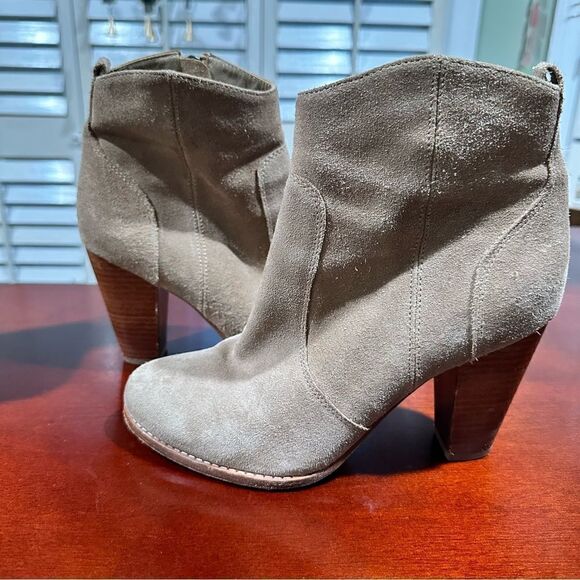 Joie Tan Suede Leather Booties Size 8 - Picture 2 of 11